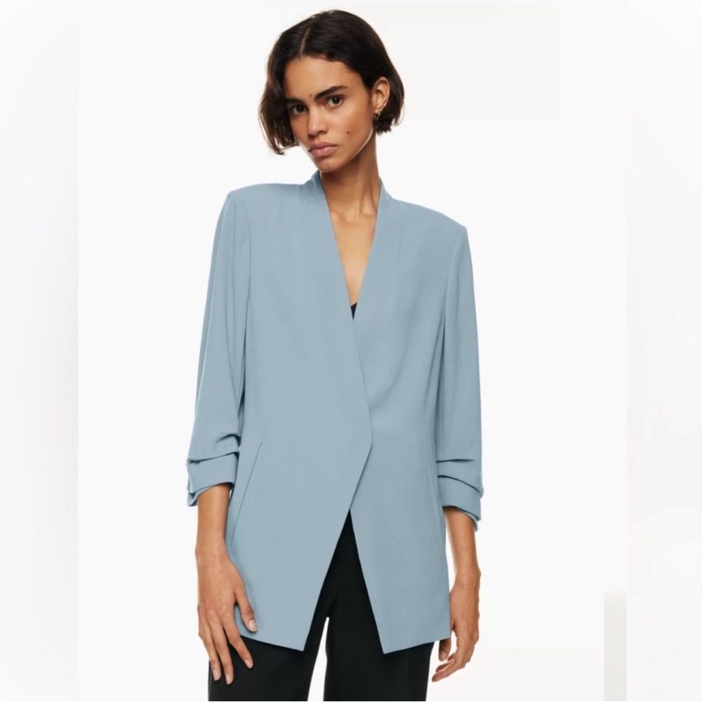 Aritzia Babaton Light Blue Power Blazer XL - Picture 2 of 5